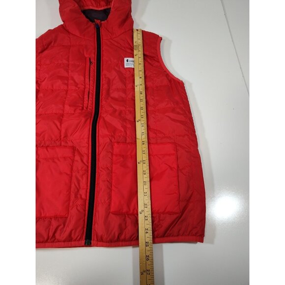 Cotopaxi Teca Calido Hooded Vest Womens L Full Zip Reversible Packable RedHotSun - Picture 11 of 12